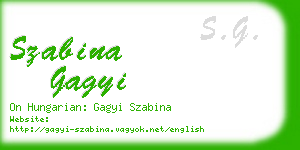 szabina gagyi business card